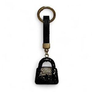 Elegant Black and Gold chunky Purse Keychain/Bag Charm